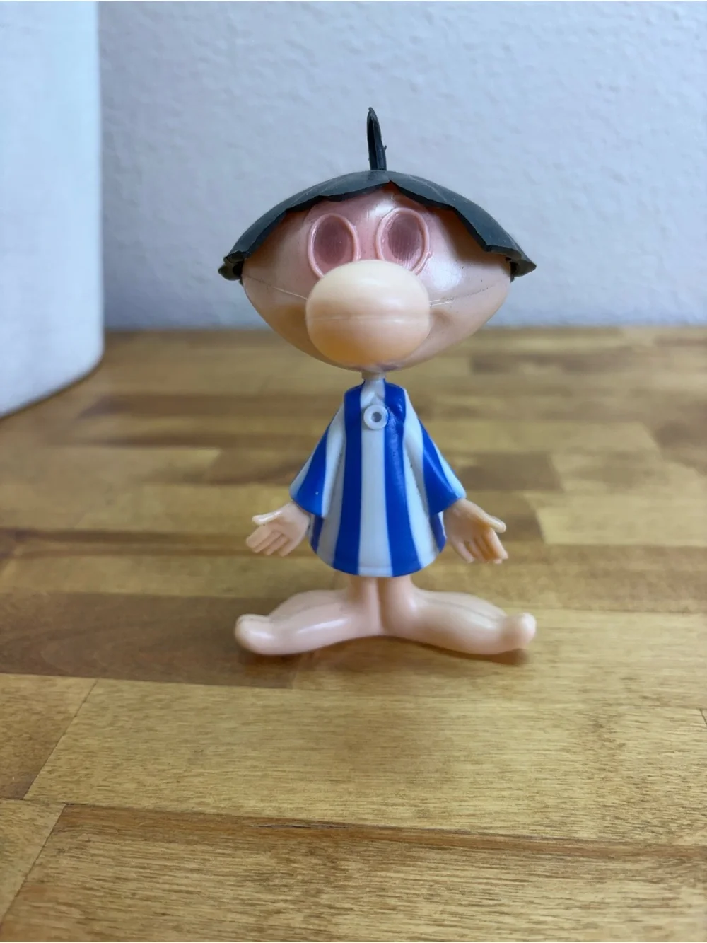 Vintage 70s Hong Kong Plastic Novelty Big Nose Mooning Boy Figure Bare Butt Gag